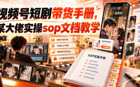 视频号短剧带货全流程指南：某大佬实操SOP手把手教学