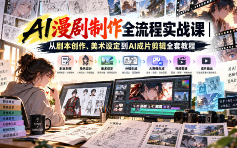 从剧本到成片：AI漫剧制作全流程实战指南，剧本创作/美术设定/AI剪辑全覆盖