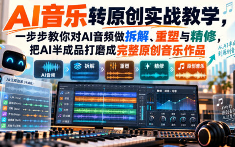如何把AI音频打磨成原创音乐？拆解、重塑与精修的全流程实战指南
