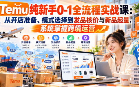 Temu新手如何从0到1？开店准备、模式选择、发品核价与新品起量全流程实战指南