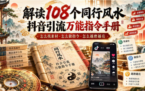拆解同行风水号抖音引流的108个万能指令：素材怎么找、指令怎么做、如何越磨越亮（附文档）
