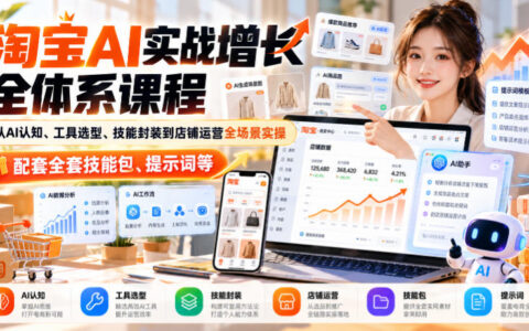 淘宝店如何用AI实现增长？从认知、工具选型、技能封装到全场景运营实操（附技能包与提示词）