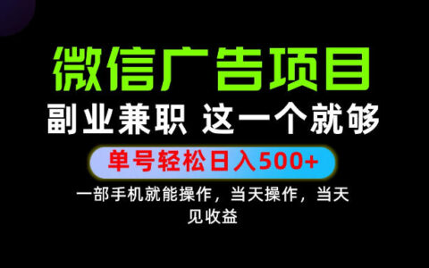 一部手机也能日入500+？每天十几分钟的长期稳定副业方法【揭秘】