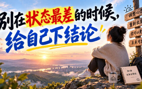 当你状态最差时，别急着给自己下定义