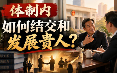 在体制内，如何结识并经营你的贵人？