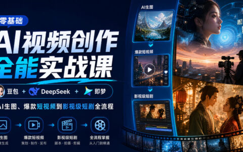 零基础如何用豆包+DeepSeek+即梦做AI视频？从生图到爆款短视频再到影视级短剧的全流程实战