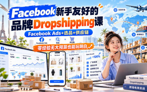 零基础玩转Facebook品牌Dropshipping：Ads投放+选品+供应链全流程，低预算也能搞定（原创双语字幕）