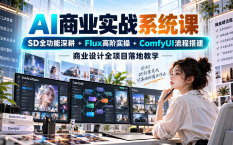 一文搞懂AI商业设计全项目落地：SD全功能深耕、Flux高阶实操与ComfyUI流程搭建