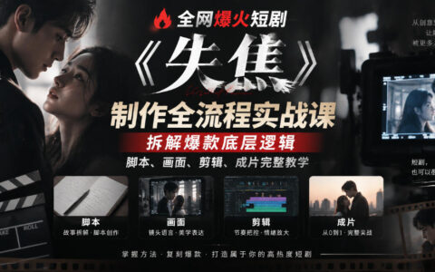 爆款短剧《失焦》是如何炼成的？从底层逻辑到脚本、画面、剪辑、成片的全流程实战拆解