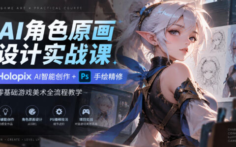 零基础如何用Holopix AI+PS手绘，从0到1完成游戏角色原画全流程？