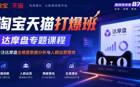 达摩盘如何实现全维度数据分析与人群运营落地？（《淘宝天猫打爆班》原创技术第87期）