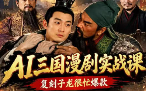 如何用AI复刻《子龙很忙》？抖音14万粉博主的三国漫剧实战课：从脚本、人物、分镜到成片打造高流量短剧IP
