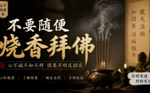 从玄学角度看，为什么不建议随便烧香拜佛？
