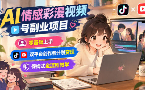 小白如何用AI做情感彩漫视频号副业？双平台创作者计划变现的保姆级全流程指南
