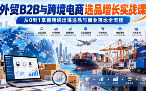 如何从0到1做好外贸B2B与跨境电商选品？全流程掌握跨境出海与商业落地的实战指南