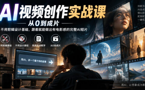 AI短片创作实战：零基础到成片，不懂剪辑设计也能做出电影感完整作品