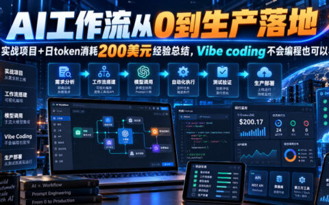 从0到生产落地的AI工作流：实战项目复盘与日耗200美元Token的经验总结，Vibe Coding让零编程也能上手