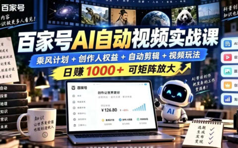 如何通过百家号自动矩阵长期稳定日入1k+，实现真正的睡后收入？
