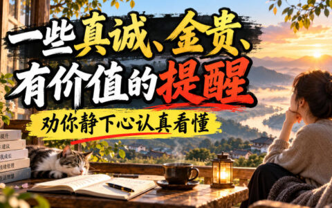 这篇付费文章，都是些真诚、金贵的提醒，值得你静下心读懂