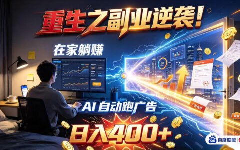 在家躺赚的副业逆袭：AI自动跑广告日入400+，零人工操作全解析