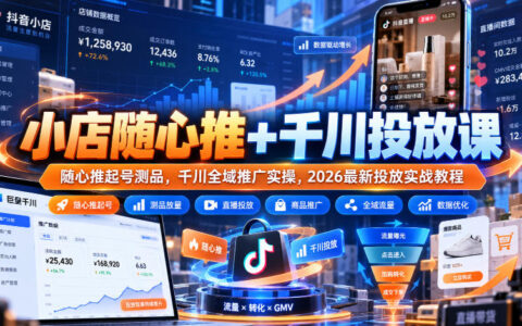 一文搞懂小店随心推起号测品与千川全域推广：2026最新投放实战教程